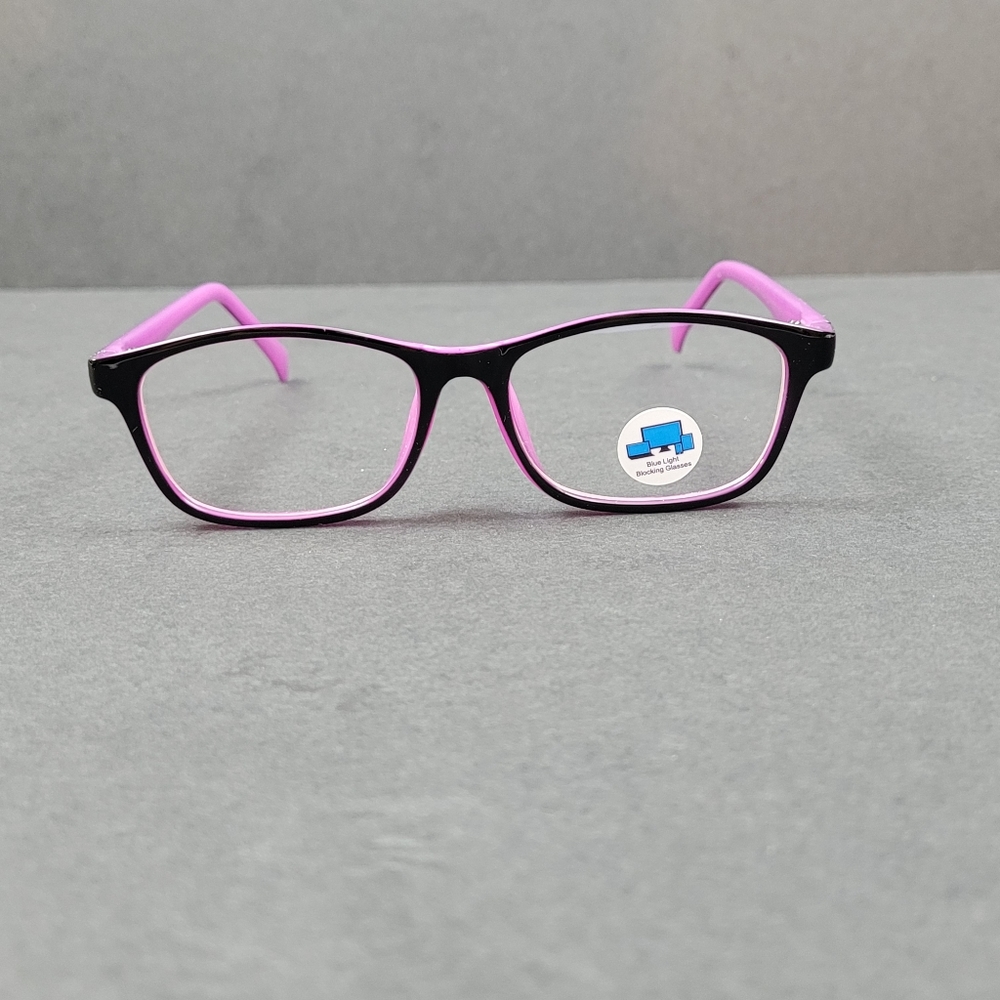 purple and black blue light blocking glasses